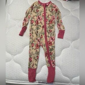 Little Crowns and Capes Vintage Rose Zippered Sleeper